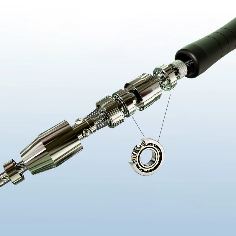 Corde à sauter de vitesse en maille de fer, poignée antidérapante