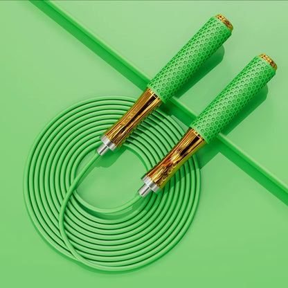 Corde à Sauter en Aluminium or pour Cardio Fitness et Relaxation Musculaire Unisexe